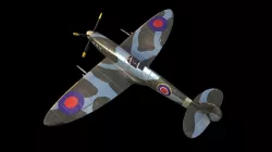 Supermarine Spitfire aircraft airplane fighter Low-poly 3D model