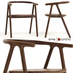 Tanaka dining chair Industry west 3D model