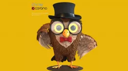 Toy Owl 3D model Low-poly 3D model