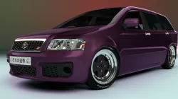 Toyota Fielder 121 and nousecut Audi RS6 2002 3D model