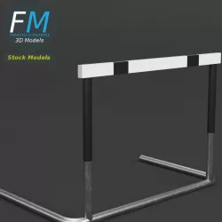 Track hurdle 3D model