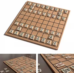 traditional Shogi board Low-poly 3D model