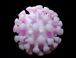 Translucent virus 3D model