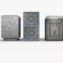 Trash Bins Low-poly 3D model