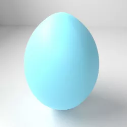 Turquoise Easter Egg 7 3D model