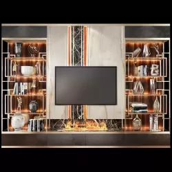 TV Wall Units set 05 3D model
