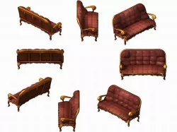 Vampire Warriors Area - Sofa 01 3D model