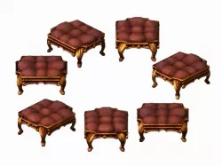 Vampire Warriors Area - Sofa 02 3D model
