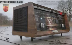 Vintage Philips Radio Low-poly 3D model