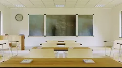 VR Classroom Baked and Corona Max Scene Low-poly 3D model
