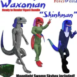 Waxonian aka Skinkman for Poser and fbx 3D model