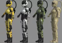 Woman Sci-Fi  Soldier FVX500 Low-poly 3D model
