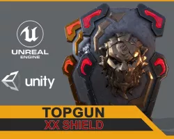XX Shield Low-poly 3D model
