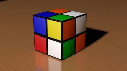 2x2 Scrambled Rubiks Cube 3D model