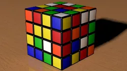 4x4 Scrambled Rubiks Cube 3D model