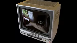 90s Small CRT TV VCR Combo 3D model