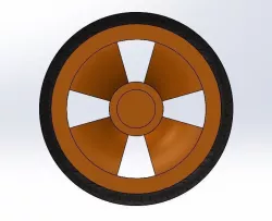 A round wheel of a vehicle 3D model