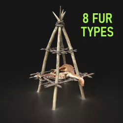 AAA NEXT GEN Orc Orcish Primal Survival Meat Food Prey Stand Low-poly 3D model