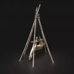 AAA NEXT GEN Orc Orcish Primal Survival Meat Food Prey Stand Low-poly 3D model