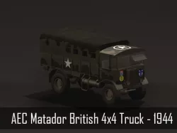 AEC Matador British 4x4 Truck - 1944 3D model
