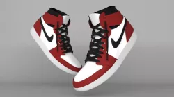 air jordan shoes Low-poly 3D model