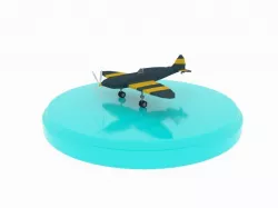 Airplane cartoon - 01 Low-poly 3D model