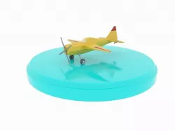 Airplane cartoon - 02 Low-poly 3D model