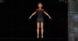 Amy Boy Stylized Character No1 for Blender Cycles and Eevee 3D model