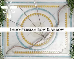 Ancient Indo Persian Bow and Arrow Low-poly 3D model