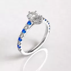 Anillo de compromiso    Engagement ring with stones 3D model
