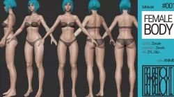 Anime Female Body 3D model