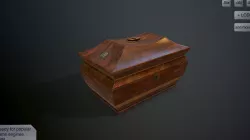 Antique casket Low-poly 3D model
