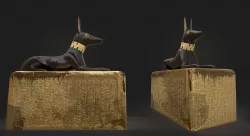 Anubis Statue Low-poly 3D model