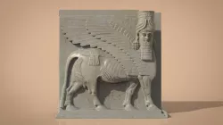 Assyrian Human headed winged bull 3D model