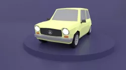 Autobianchi lowpoly 3D model Low-poly 3D model