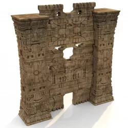 Aztec temple portal 3D model