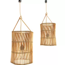 Bamboo rattan lamp 25 3D model