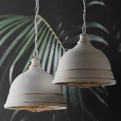 Bartlett Wide French White Pendant Light 3D model