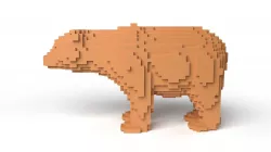 Bear Minecraft Voxel Low-poly 3D model