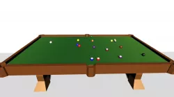 Billiards or pool table Low-poly 3D model