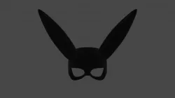 Black Bunny Ear Mask 3D model