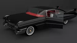 black classic car 3D model