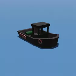 Boat Lowpoly Low-poly 3D model
