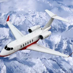 Bombardier Challenger 300 Private Jet 3D model