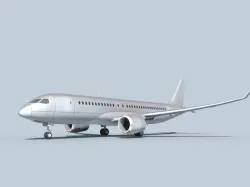 Bombardier CS100 Bare Metal 3D model