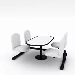 Bowling Table Chair Model Low-poly 3D model