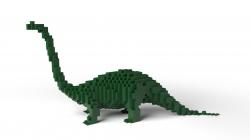 Bronchosaurus Minecraft Voxel Low-poly 3D model