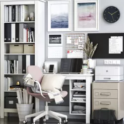 BRUSALI office workplace with LANGFJALL chair 3D model