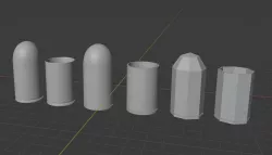 Bullets and shells Low-poly 3D model