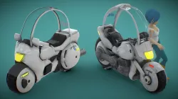 Bulmas Capsule No9 Bike Low-poly 3D model